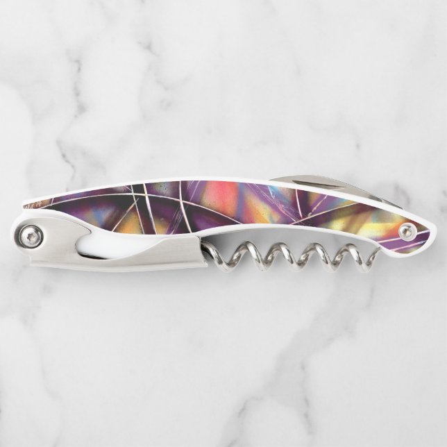 Multicolored Intersecting Lines Corkscrew (Front)
