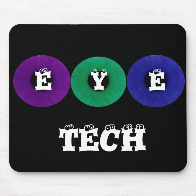 Multicolored Iris "Eye Tech" Mouse Pad (Front)