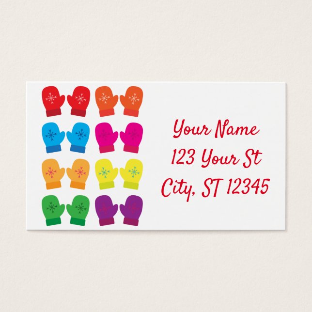 Multicolored Knitted Mittens Thunder_Cove (Front)