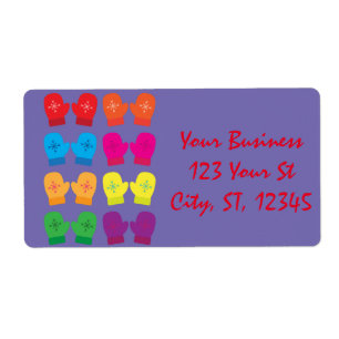 Multicolored Knitted Mittens Thunder_Cove