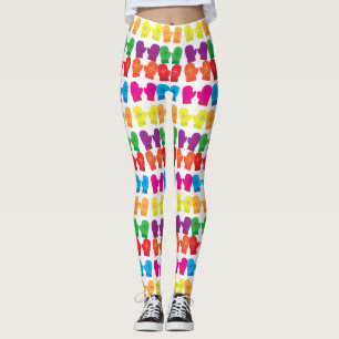Multicolored Knitted Mittens Thunder_Cove Leggings