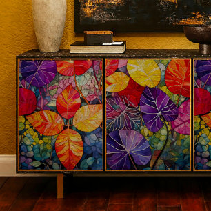 Multicolored Leaves Decoupage Tissue Paper