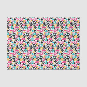 Multicolored leopard print tissue paper