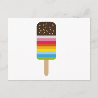 Multicolored Lolly Pop Icecream Postcard