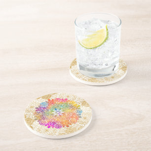 Multicolored Mandala Coaster