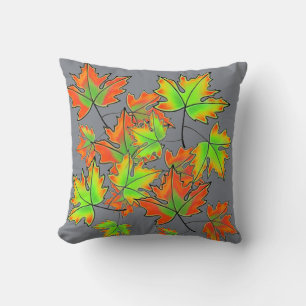 Multicolored Maple Leaves autumn colours   Cushion