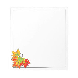 Multicolored Maple Leaves Notepad