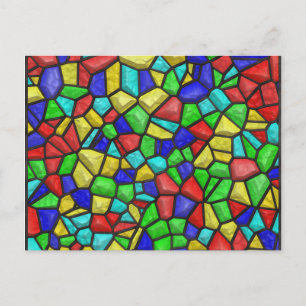 Multicolored Marble, Bold Colours, Irregular Shape Postcard
