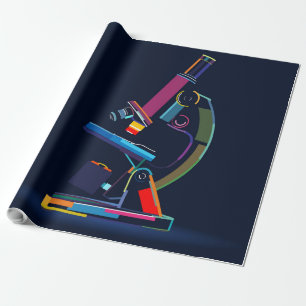Multicolored microscope wrapping paper