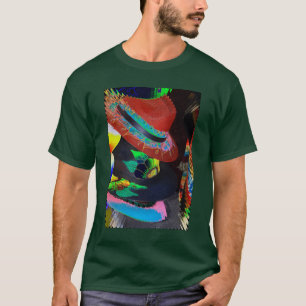 Multicolored neon abstract hat design T-Shirt