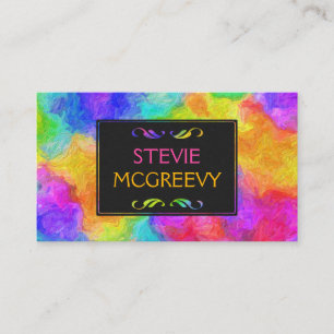 Multicolored Oil Paint Business Card