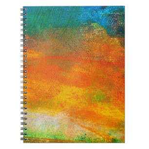 Multicolored Orange Green Yellow Painting Notebook