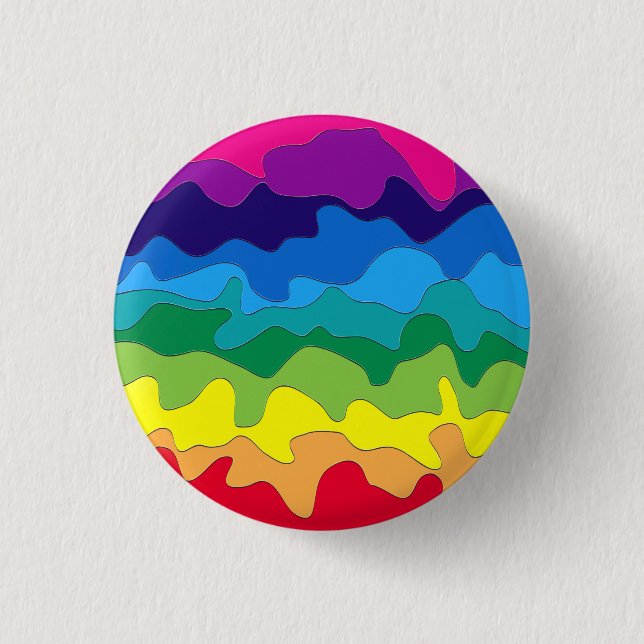 Multicolored paint 3 cm round badge (Front)