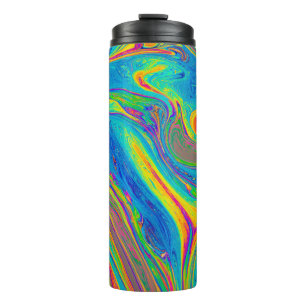 Multicolored painting thermal tumbler