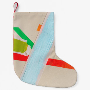 Multicolored paints small christmas stocking