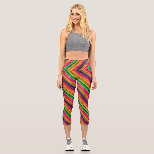 multicolored palettes capri leggings (Front)