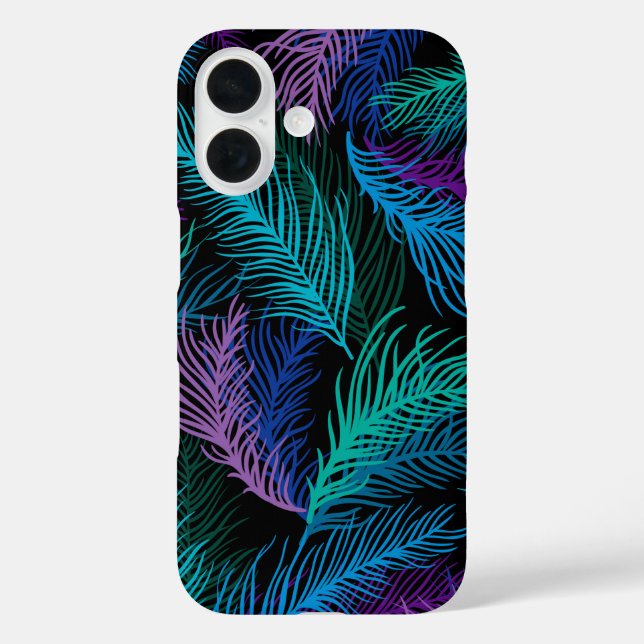 Multicolored Palm Leaves Case-Mate iPhone Case (Back)