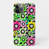 Multicolored paper cut flowers on black background