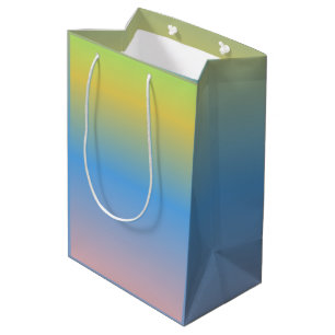 Multicolored Pastel Baby Shower Birthday Medium Gift Bag