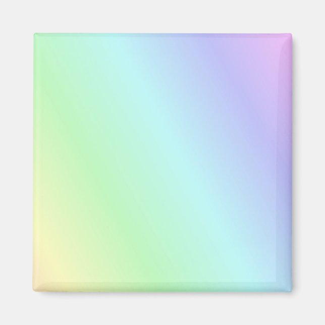 multicolored pastel palette, rainbow of colours magnet (Front)