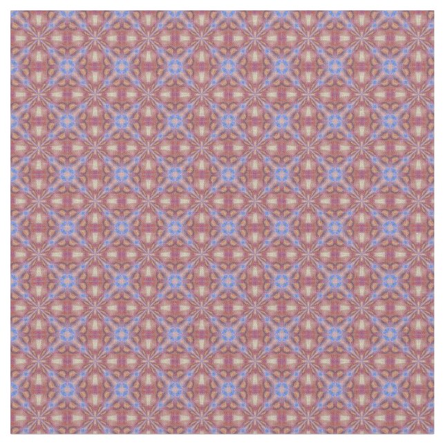 Multicolored Pastel Shade Seamless Tile Pattern Fabric (Close Up)