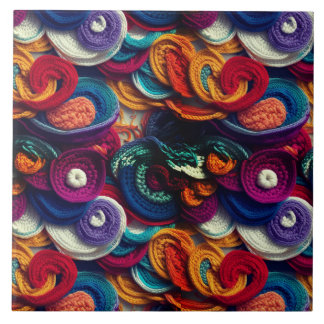 Multicolored Patchwork Ceramic Tile