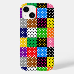 Multicolored Patchwork Quilt Polka Dots Case-Mate iPhone 14 Case