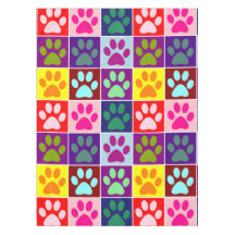 Multicolored Paws in Multicolored Squares