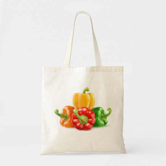 Multicolored peppers tote bag (Front)