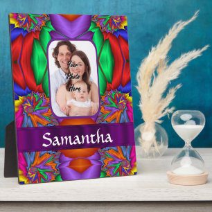 Multicolored personalised fractal plaque