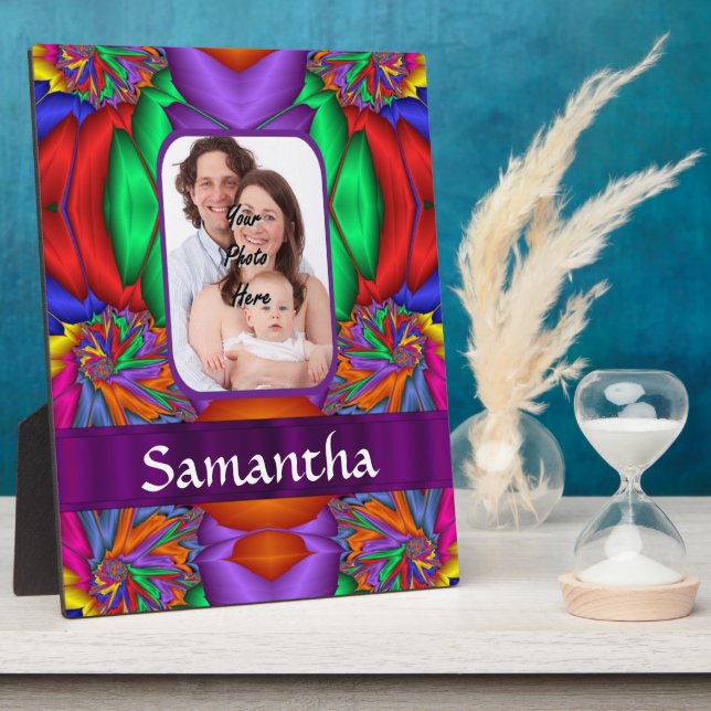 Multicolored personalised fractal plaque (Side)