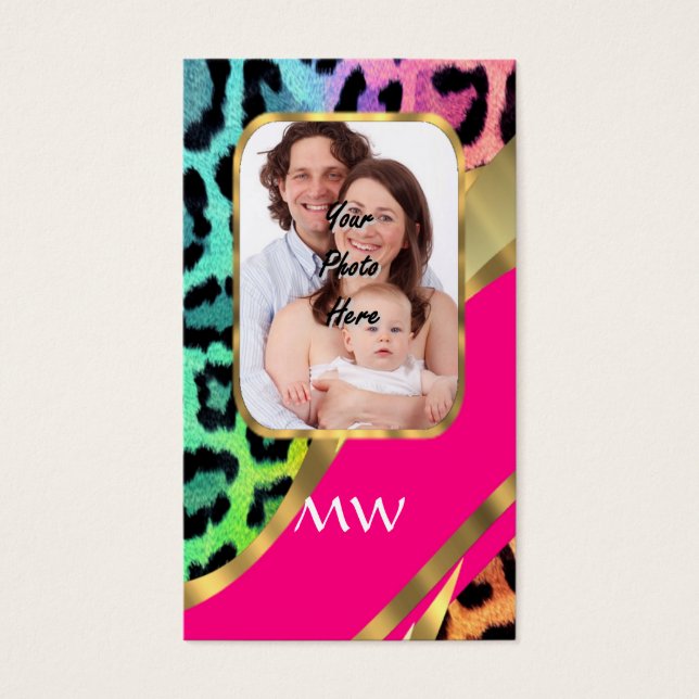 Multicolored pink leopard print (Front)