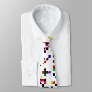 Multicolored Pixels Teen Boy Tie