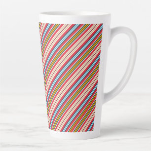 Multicolored Plaid Stripes Pattern-57666 Latte Mug