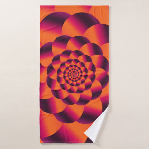 Multicolored psychedelic background, funky vortex bath towel