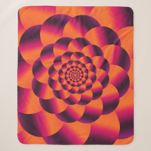 Multicolored psychedelic background, funky vortex sherpa blanket