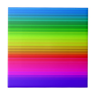 Multicolored, rainbow ceramic tile