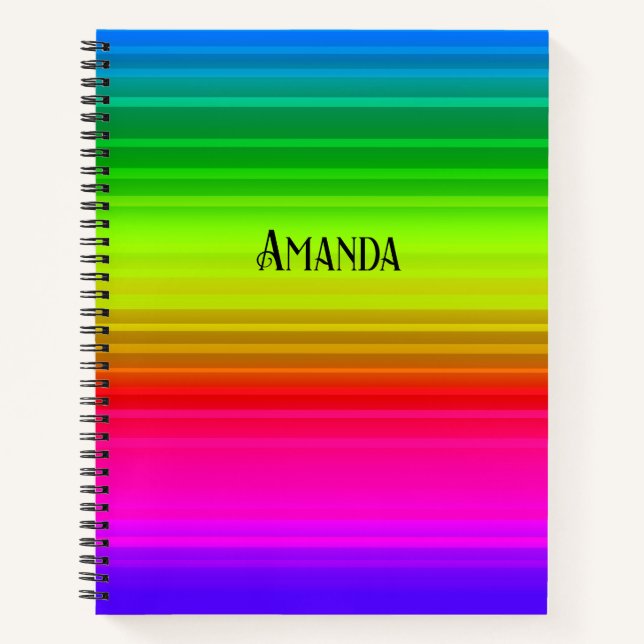 Multicolored, rainbow notebook (Front)