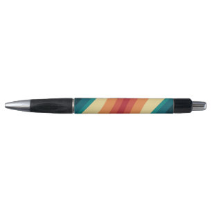 Multicolored retro style waves design