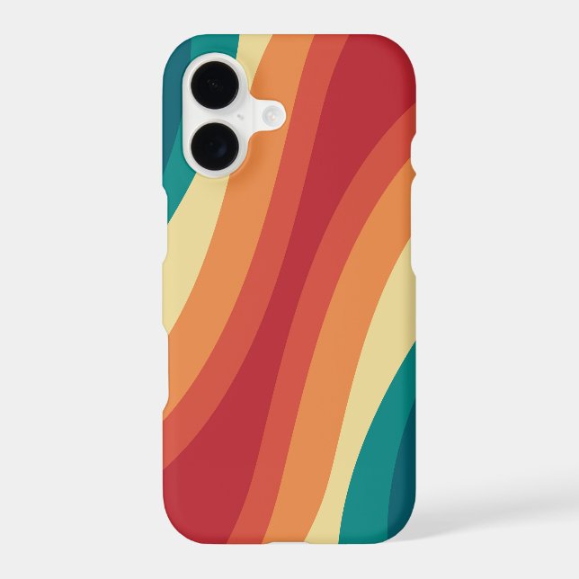 Multicolored retro style waves design (Back)