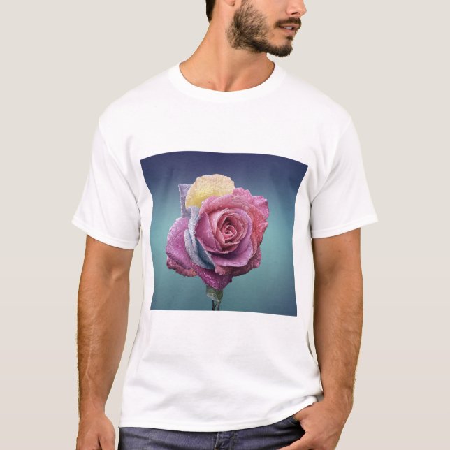 Multicolored Rose T-Shirt (Front)