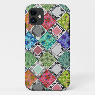 Multicolored , rustic , patchwork , patches   iPhone 11 case