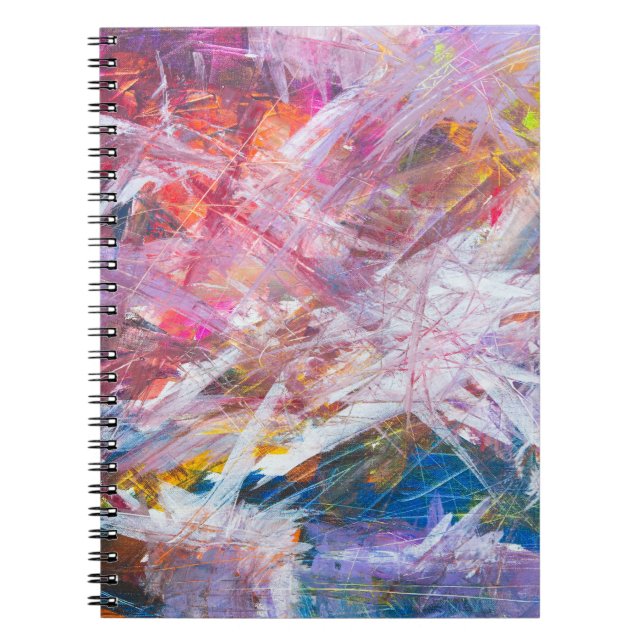 Multicolored scratch abstract painting notebook (Front)