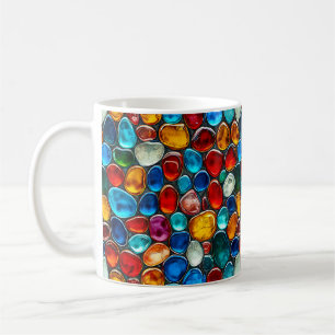 Multicolored sea pebbles coffee mug