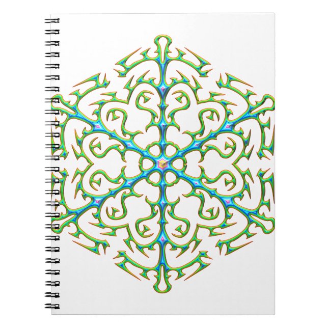 Multicolored Snowflake 1 Notebook (Front)