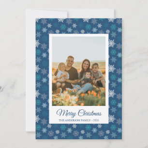Multicolored snowflake pattern – winter christmas holiday card