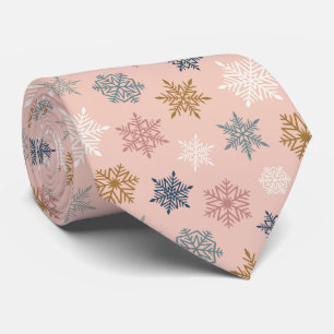 Multicolored snowflake pattern – winter christmas tie