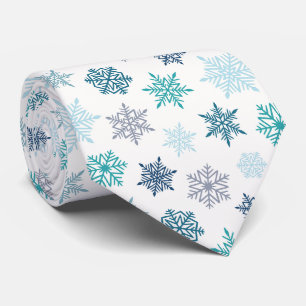 Multicolored snowflake pattern – winter christmas tie