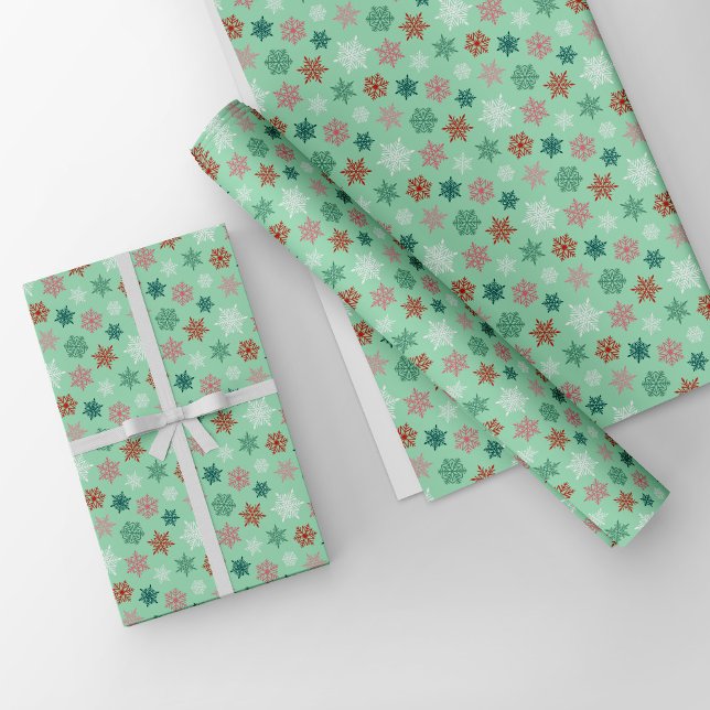 Multicolored snowflake pattern – winter christmas wrapping paper (Creator Uploaded)