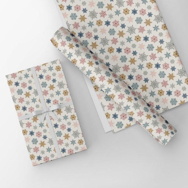 Multicolored snowflake pattern – winter christmas wrapping paper (Creator Uploaded)